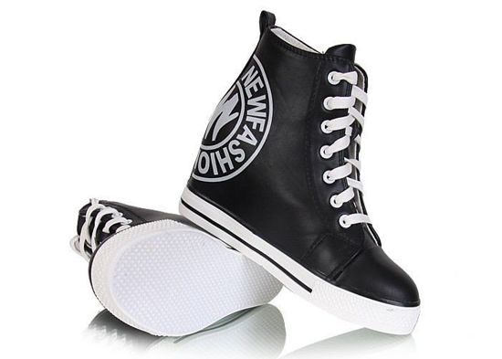 Czarne trampki sneakersy /G13-1 W65 tp3/ 