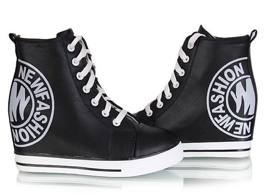 Czarne trampki sneakersy /G13-1 W65 tp3/ 