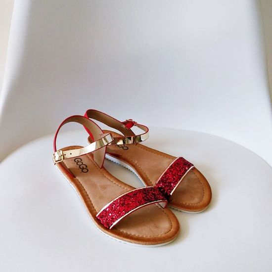 Czerwone sandały /A7-4 Ab99 s121/