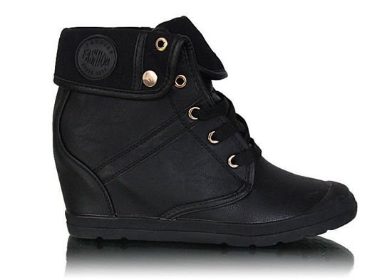 Czarne sneakersy /G11-3 W4 sel1x4-15/