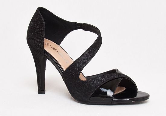 Eleganckie sandały szpilki /A2-1 AB16 Sx217/ Czarne