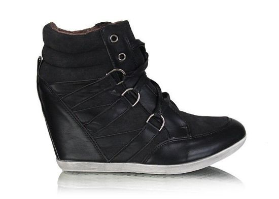Czarne botki sneakersy /G13-2 W95 selx/ 