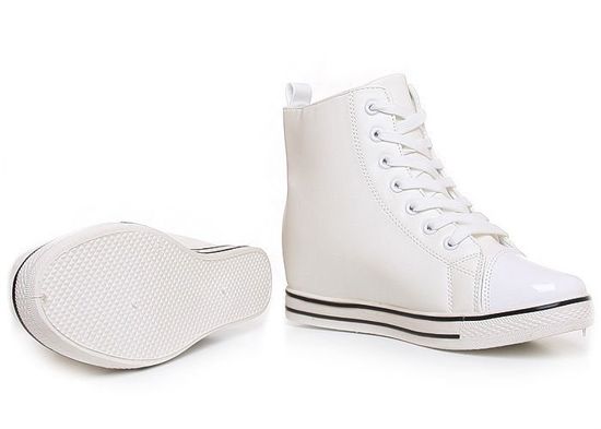 Trampki sneakersy /D1-2 Z1 Tx292/ Białe