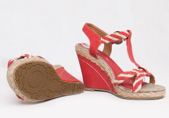 Czerwone sandały espadryle /A6-2 AB27 S134/ 