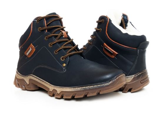 Solidne męskie buty trekkingowe /F10-3 Ad86 t517/ Navy