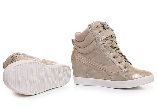 Wygodne trampki sneakersy /E5-2 Y183 S3289/ Gold