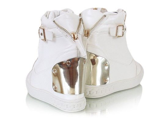 Oryginalne botki sneakersy z blaszką trampki /D6-1 W246 sx4325/ Białe