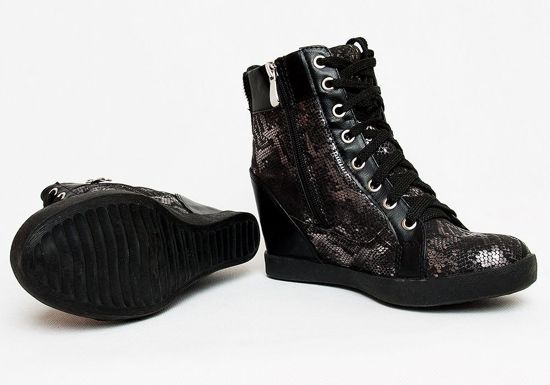 Czarne trampki sneakersy /G13-2 Q168 s3/