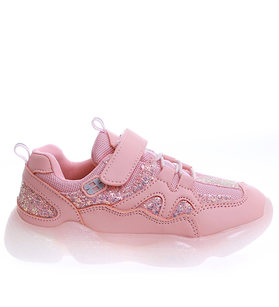 Różowe dziewczęce buty sportowe sneakersy