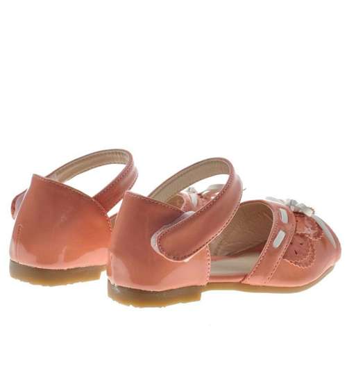 Dziewczęce różowe sandały z kokardką /E3-2 9102 S096/
