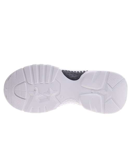 Sznurowane białe buty sportowe /C1-2 11347A T297/