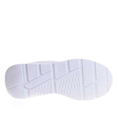 Białe damskie buty sportowe /F10-3 12395 T297/ 