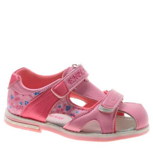 Dziecięce sandały na rzepy Pink /E3-2 8705 S191/