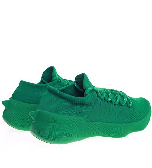 Zielone wkładane buty sportowe /E3-3 15918 T195/