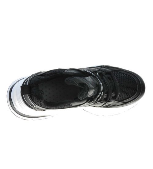 Czarne buty sportowe dla kobiet /D8-3 6157 S392/