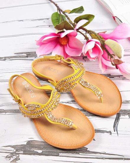 Żółte sandały japonki /xxx 3458 S191/