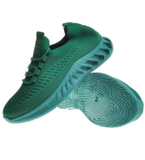 Wsuwane zielone buty sportowe /E2-3 11875 T391/
