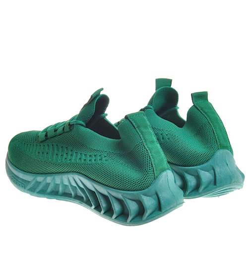 Wsuwane zielone buty sportowe /E2-3 11875 T391/