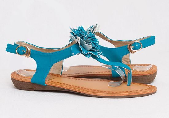 Sandały japonki /D7-3 Q318 T5/ Niebieskie