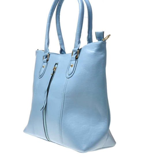 Błękitna elegancka torebka z frędzlami /E-1 TR271 S192/