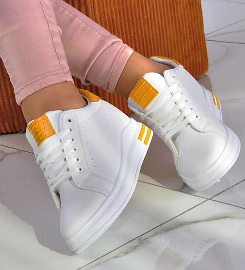 Sportowe buty damskie Białe /E3-2 9866 S289/