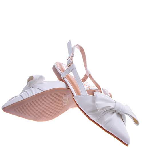 Białe balerinki z kokardą Seastar /E6-2 10458 S423/