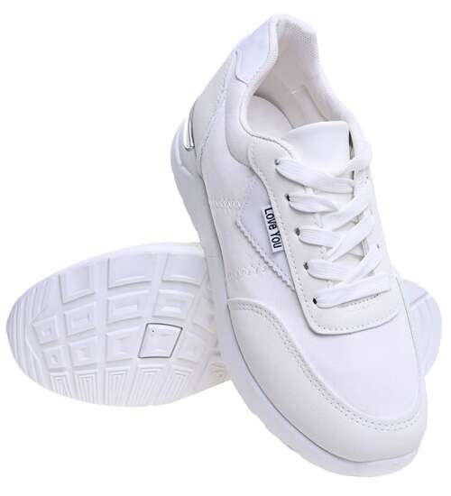 Klasyczne białe buty sportowe damskie /D3-3 16061 G283/
