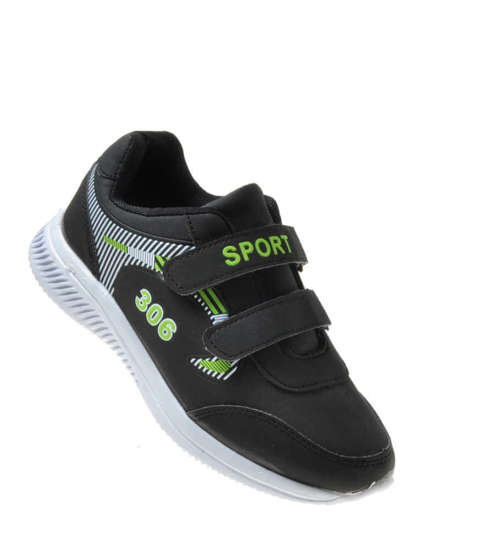 Sportowe buty dziecięce na rzepy CZARNE  /X3-1 6509 S198/