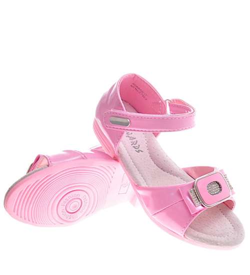 Wygodne sandały dziewczęce Jasno różowe /E3-2 12025 T196/