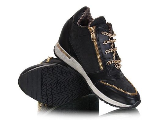 Czarne trampki sneakersy /F6-3 W103 sel/ 