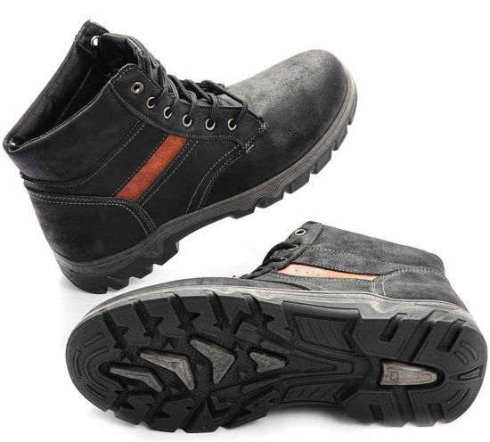 Trekkingowe buty męskie z ociepleniem CZARNE /C3-3 Ae1120 492/