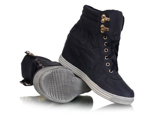 Granatowe botki sneakersy /E7-2 W159 tp02x2/