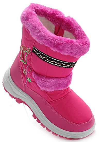 Buty dziecięce- Kozaki śniegowce z ociepleniem Fuksja /C4-1 Ae1126 290/