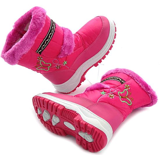 Buty dziecięce- Kozaki śniegowce z ociepleniem Fuksja /C4-1 Ae1126 290/