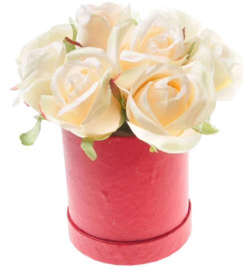Flower box- kompozycja kwiatowa z różami na Walentynki /FL8 S141/