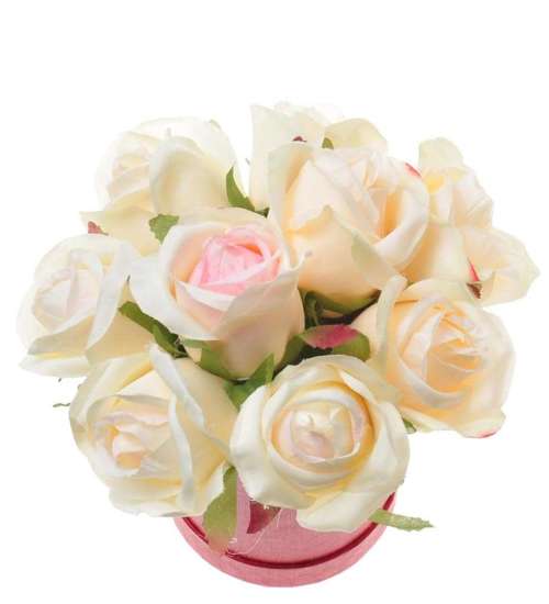 Flower box- kompozycja kwiatowa z różami na Walentynki /FL8 S141/