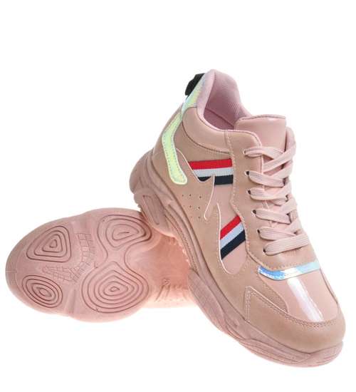 Sportowe buty damskie Różowe /D5-2 10073 S294/