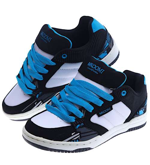 Biało niebieskie damskie buty sportowe /D9-2 13850 S201/