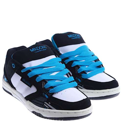 Biało niebieskie damskie buty sportowe /D9-2 13850 S201/