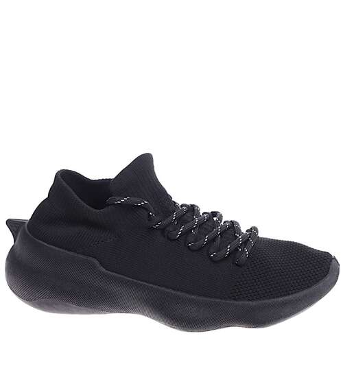 Czarne wkładane buty sportowe /B4-3 15917 T195/