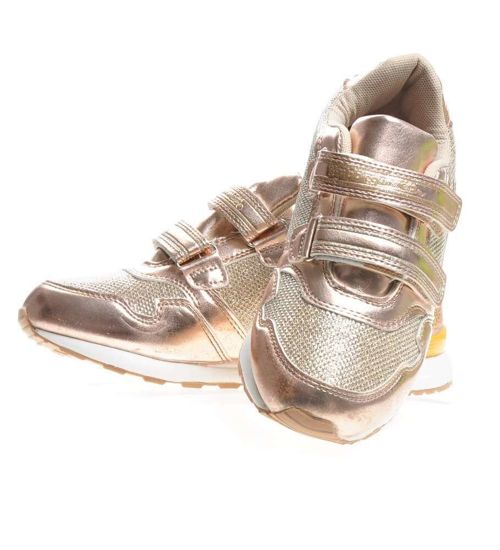 Błyszczące buty sportowe dla dziewczynki Złote /xxx 4417 S170/