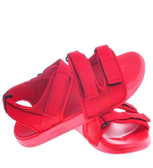 Lekkie czerwone sandały /A1-2 11849 T199/