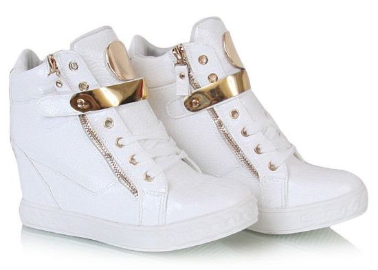 Białe sneakersy croco /D2-2 W269 t/