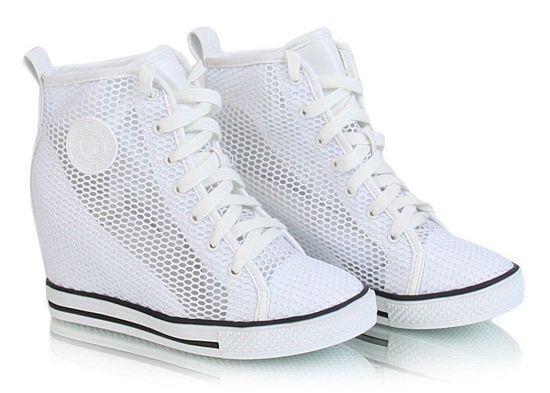 Ażurowe trampki sneakersy /A5-2 Y18 s/ Białe