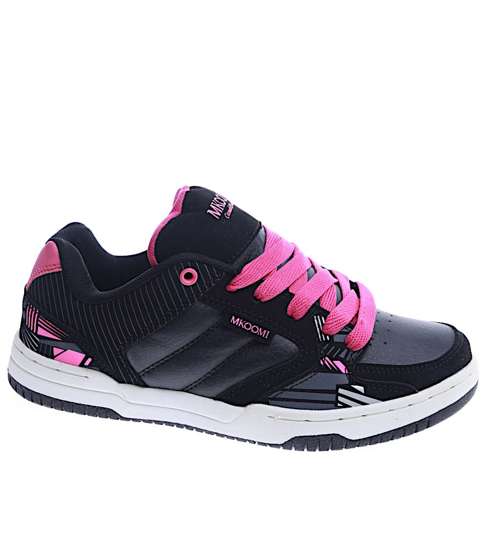 Czarno różowe damskie buty sportowe /F2-2 13855 S108/