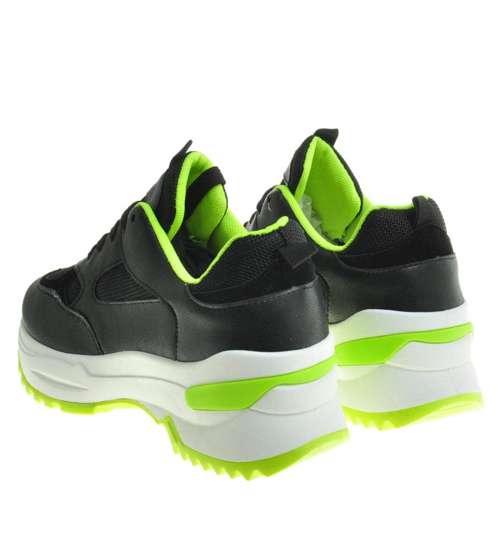 Damskie buty sportowe Czarne /C4-3 9879 S294/ 