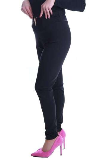 Elastyczne czarne legginsy Brand /H UB643 T692/