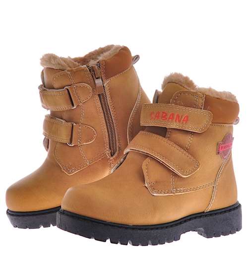 Ocieplane chłopięce buty na zimę Camel /G8-2 10392 S498/
