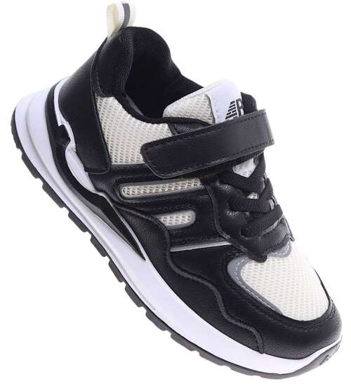 Czarne dziecięce buty sportowe sneakersy /G13-2 16818 T382/