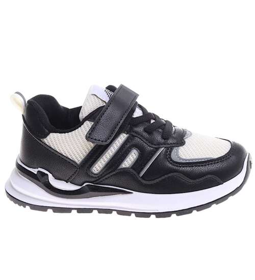 Czarne dziecięce buty sportowe sneakersy /G13-2 16818 T382/